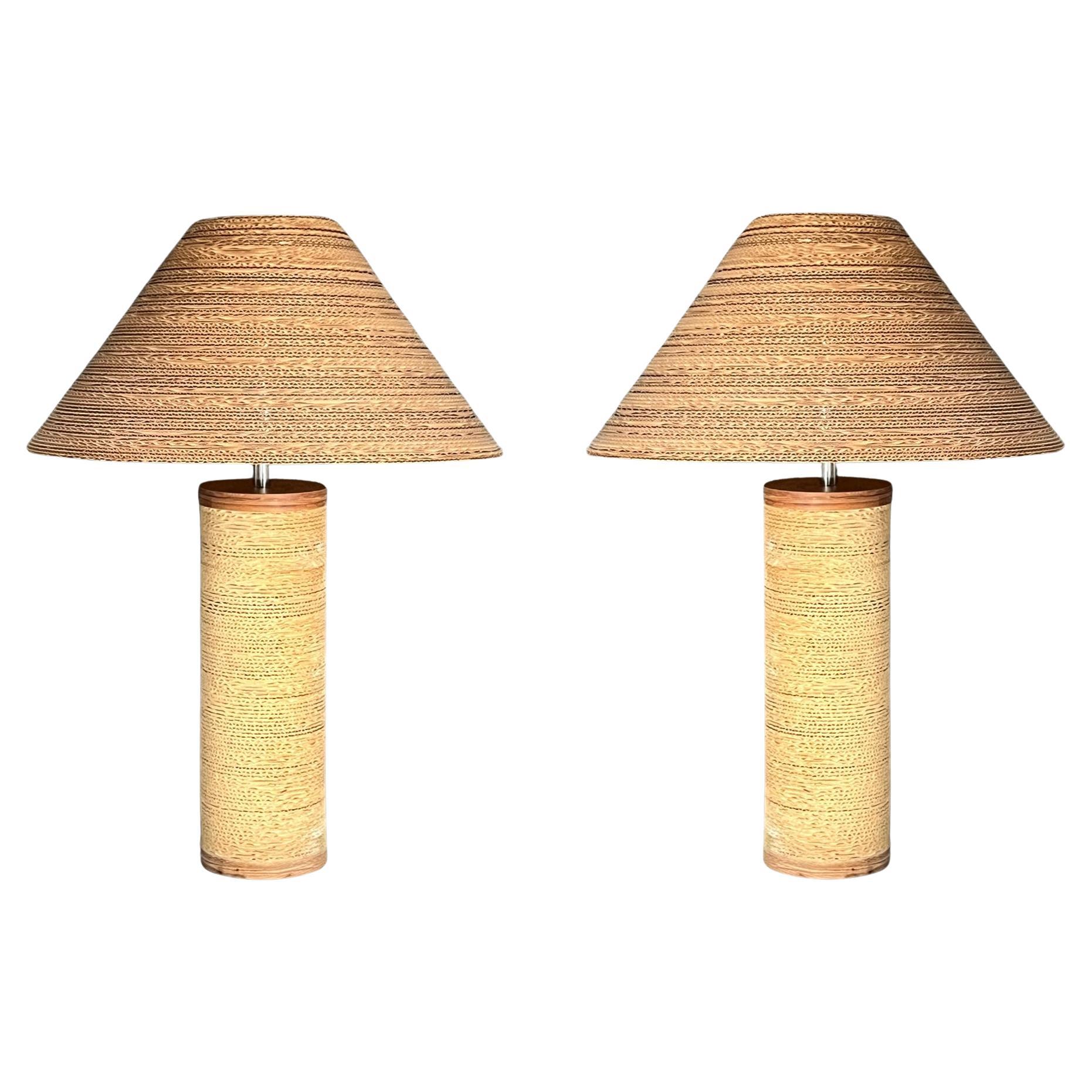 Gregory Van Pelt Laminated Corrugated Cardboard Lamps