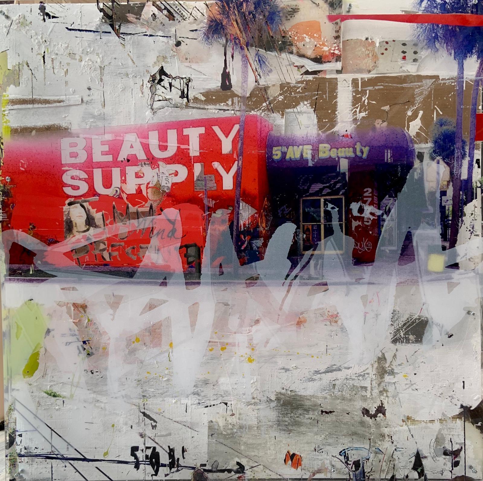 BEAUTY SUPPLY by Gregory Watin, Transfer Photo on Plexiglass, Urban landscape