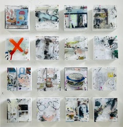 Street Stamps - mixed media cubes by Gregory Watin