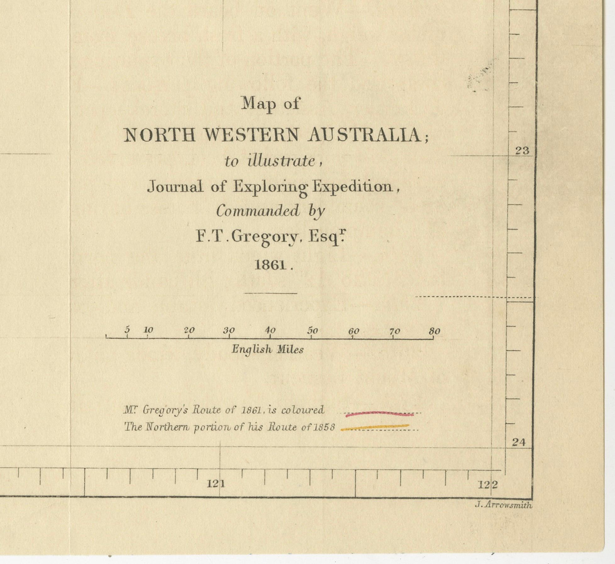 Expedición de Gregory en 1861 al Noroeste de Australia, 1862 en venta 2