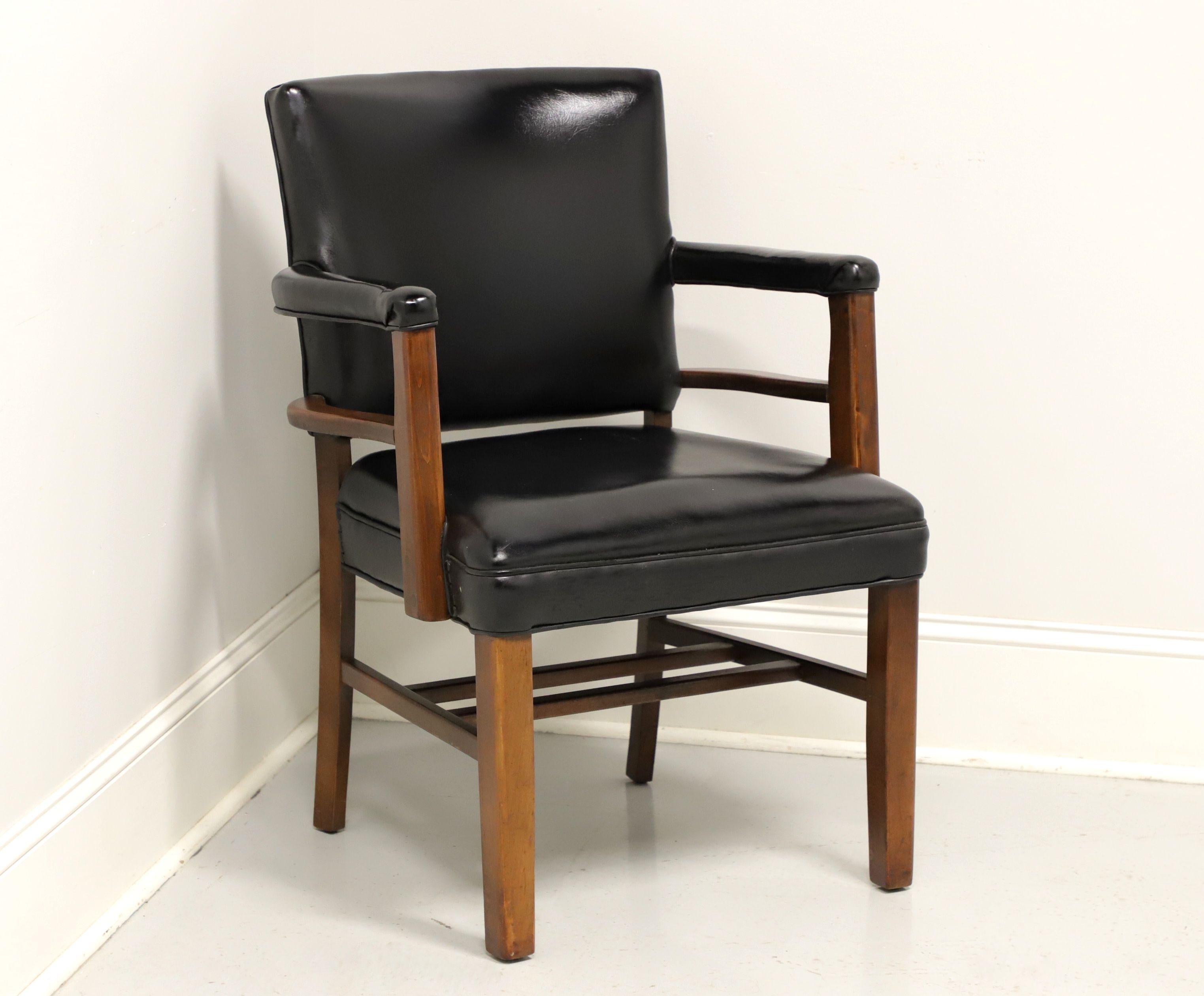 GREGSON Mid 20th Century Black Vinyl Office Chair For Sale 4