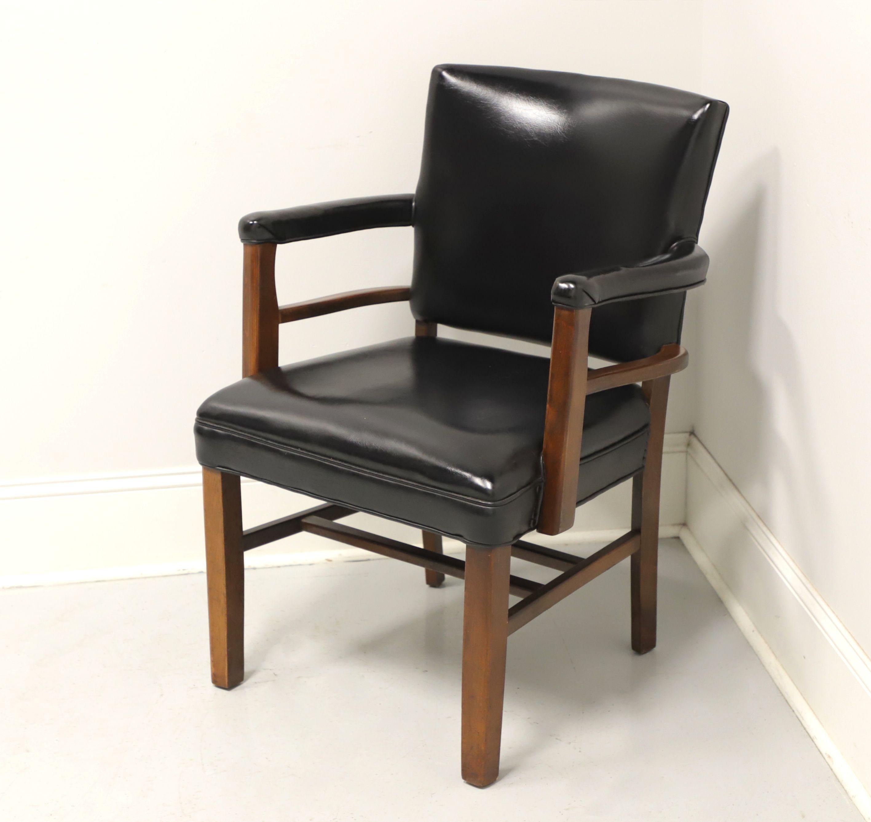 American Classical GREGSON Mid 20th Century Black Vinyl Office Chair For Sale
