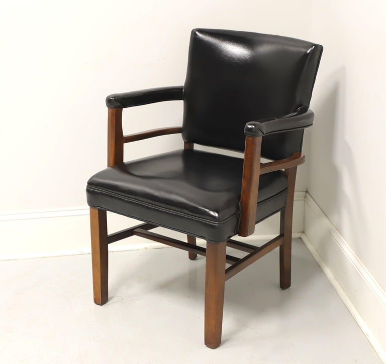 American Classical GREGSON Mid 20th Century Black Vinyl Office Chair