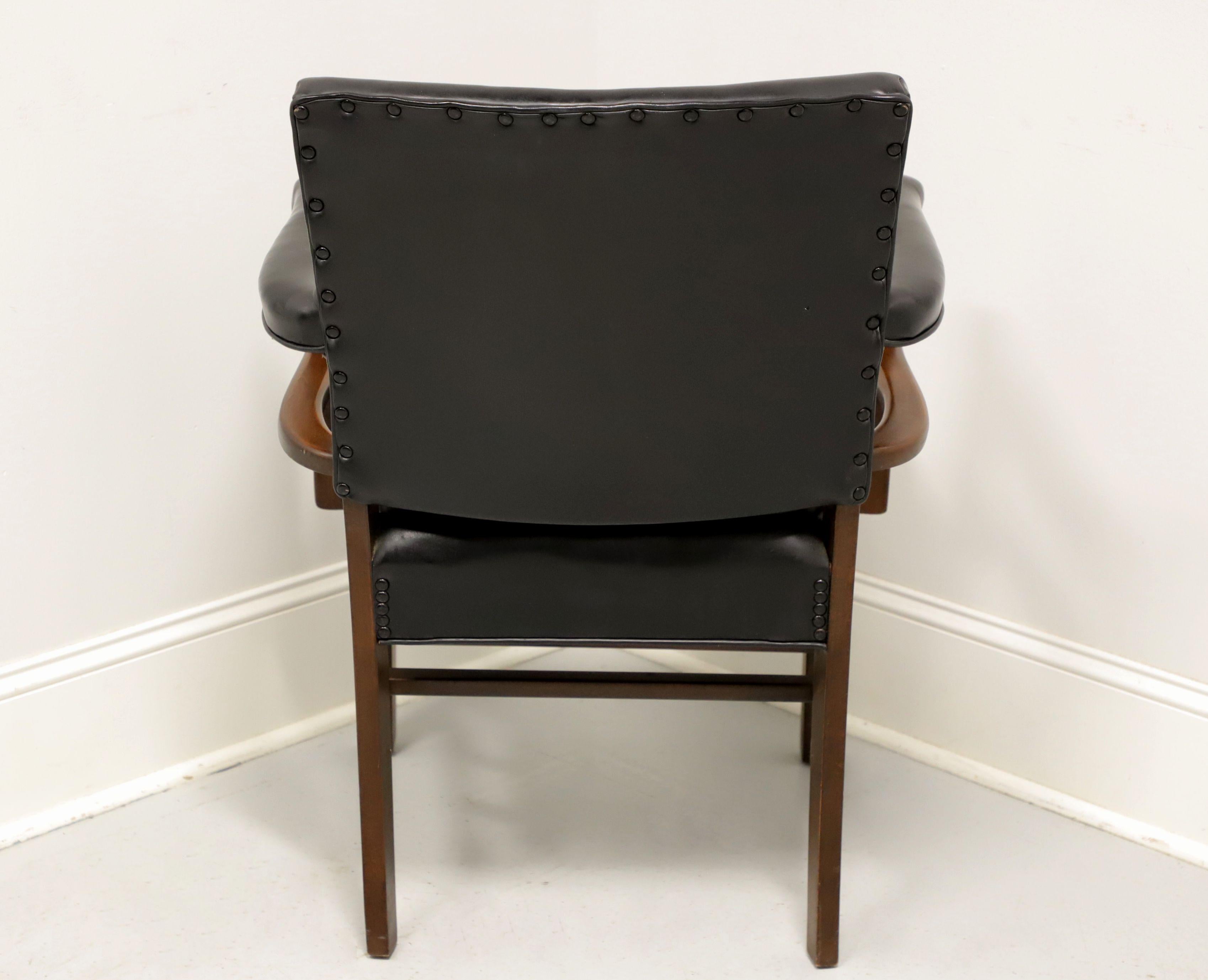 American GREGSON Mid 20th Century Black Vinyl Office Chair For Sale