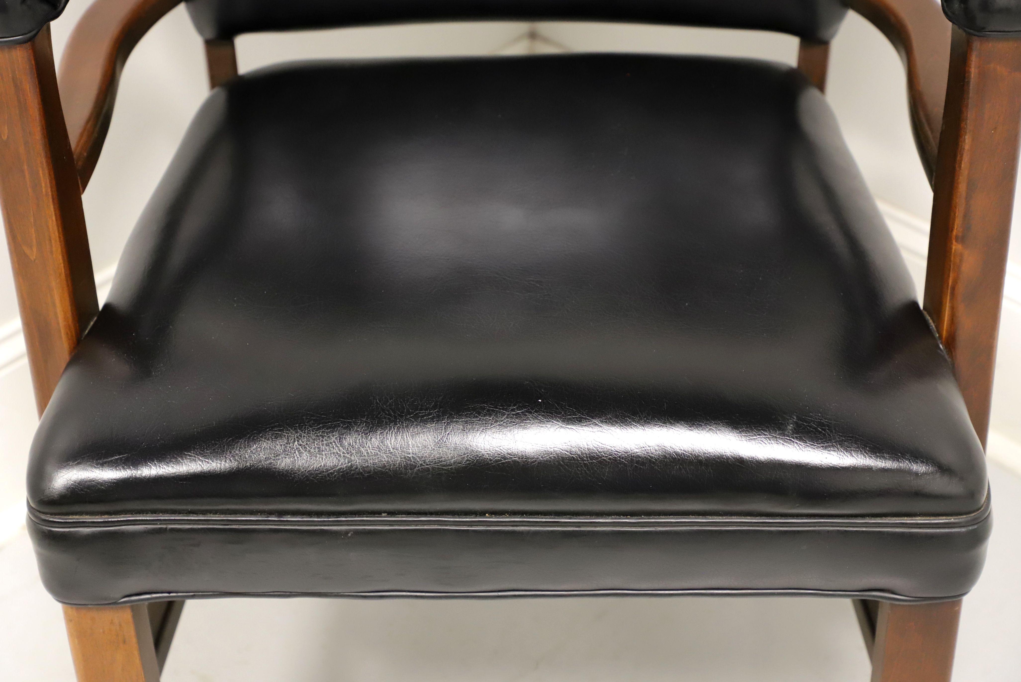 GREGSON Mid 20th Century Black Vinyl Office Chair For Sale 1