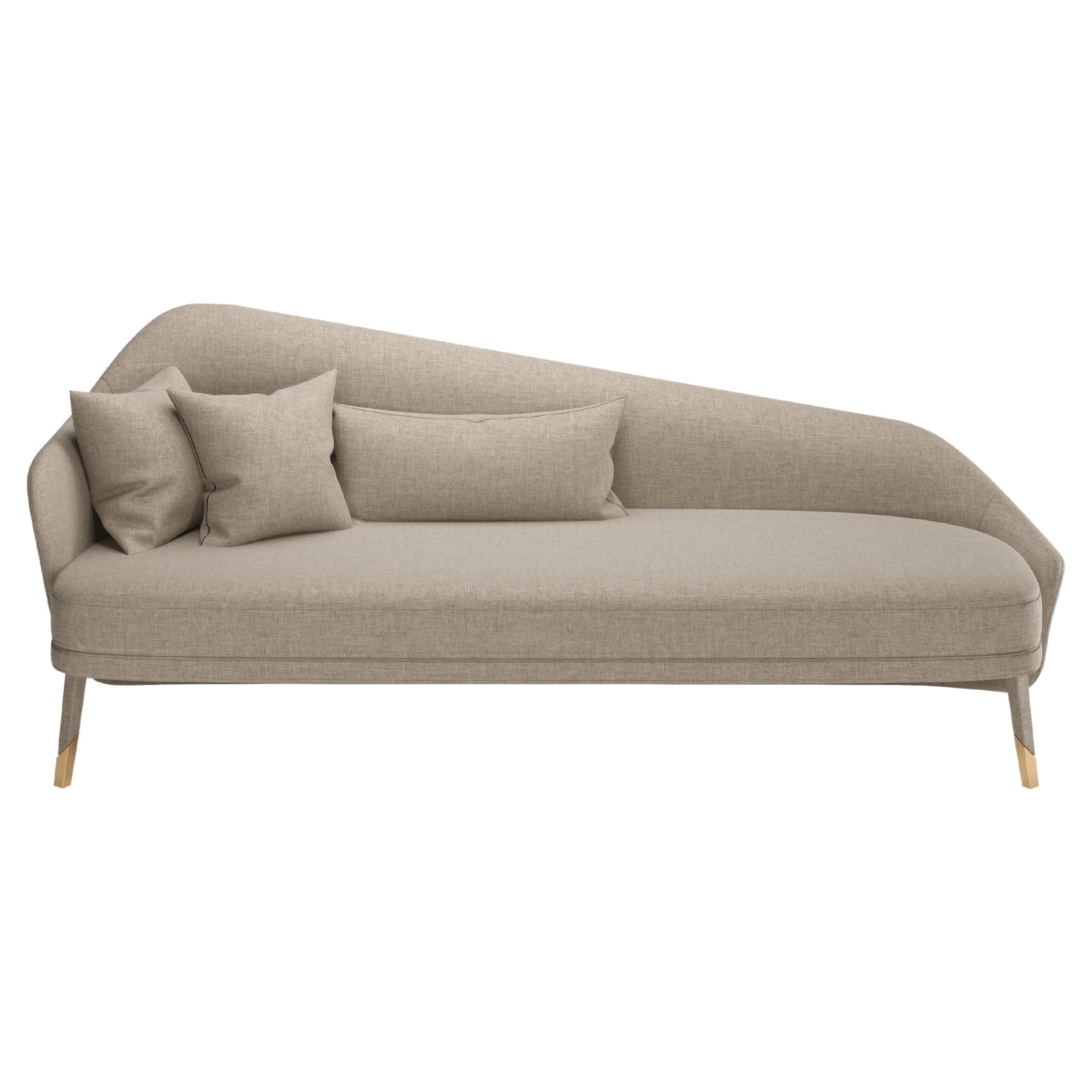 Greige Fabric Modern Bhutan Daybed For Sale