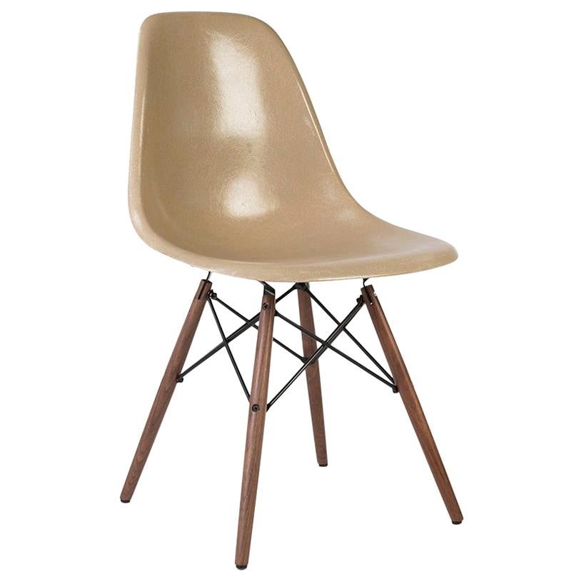 Greige Herman Miller Eames DSW Side Shell Chair For Sale