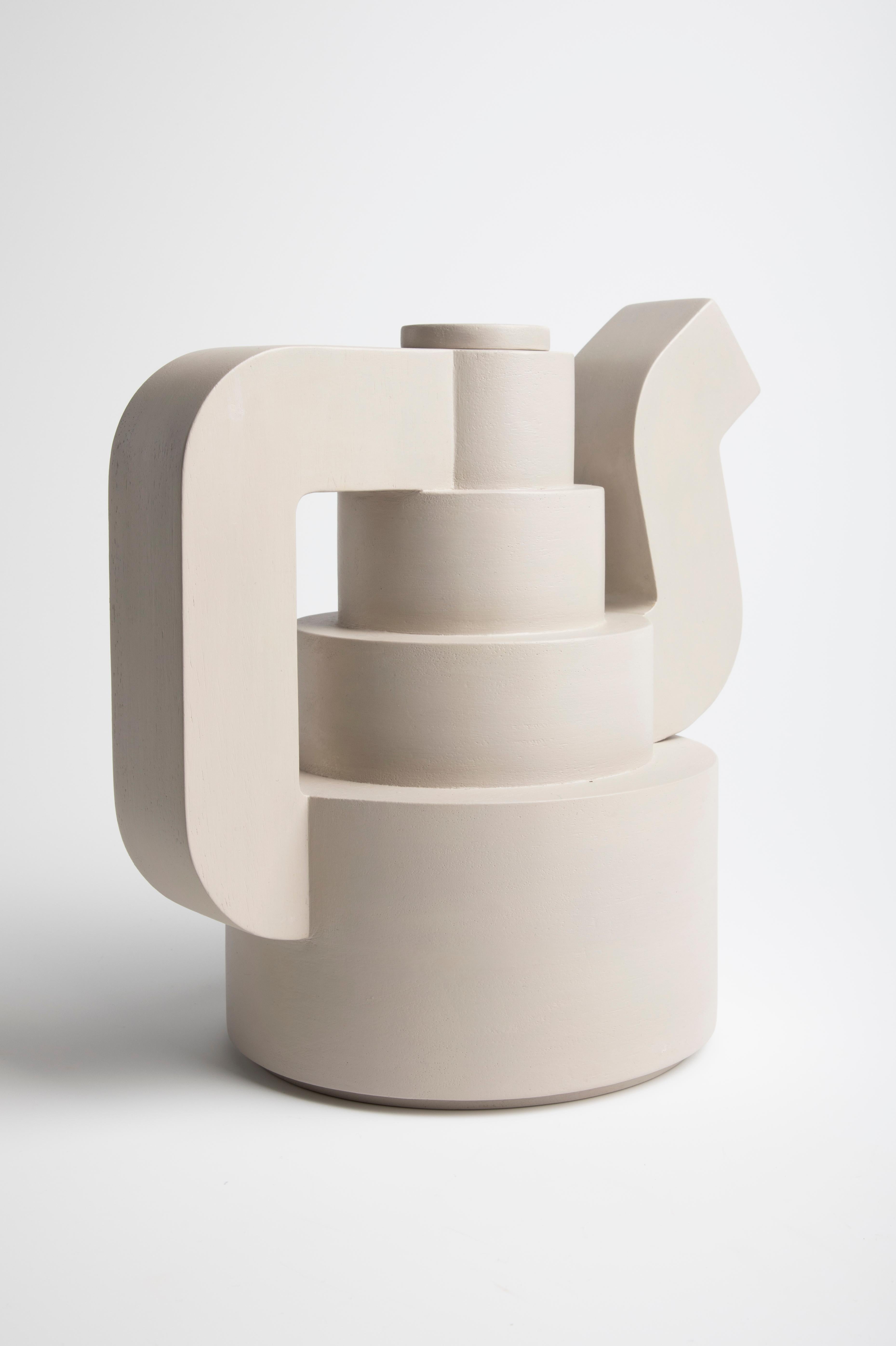 Modern Greige Plakkenpot H Coffee Pot by Hanna Kooistra For Sale