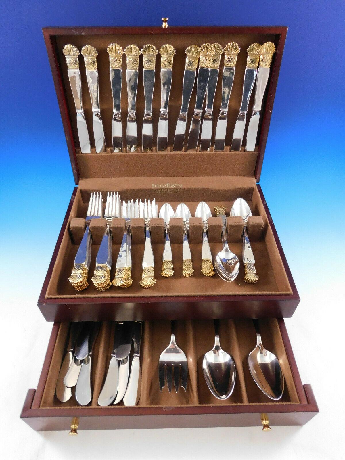 Old Newbury Crafters silver is genuinely hand-made and wonderfully heavy, the machine cannot match the quality, durability, look and feel of handmade silver. The subtle hammered finish shows silver at its finest. 

Superb 67 piece dinner size