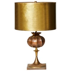 Grenade Bronze Table Lamp by Maison Charles