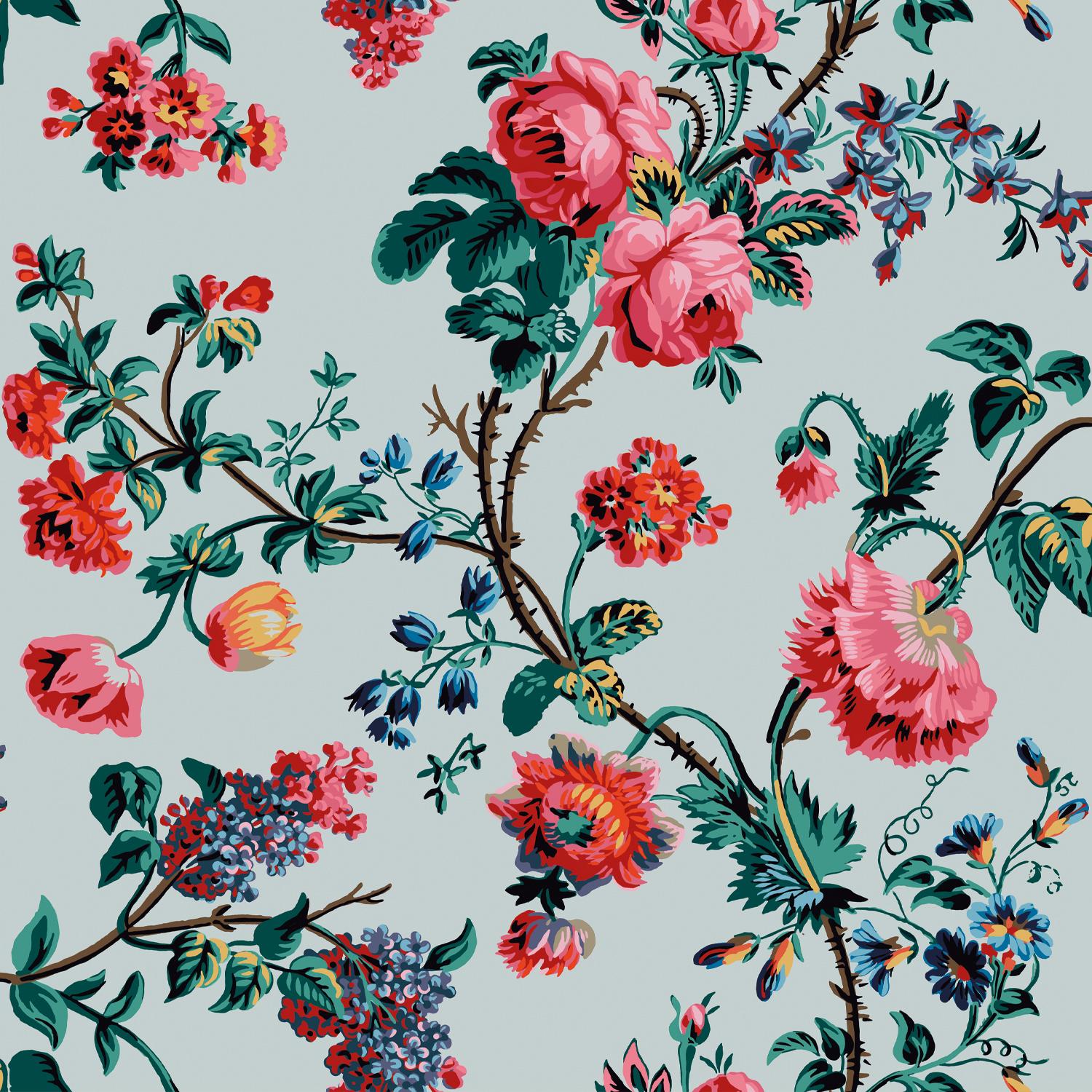 Repeat: 69,8 cm / 27.5 in
Offset Match : 35,6 cm / 14 in

Founded in 2019, the French wallpaper brand Papier Francais is defined by the rediscovery, restoration, and revival of iconic wallpapers dating back to the French “Golden Age of wallpaper” of