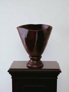 Grenat Foncé Vase II in Deep Burgundy Glazed Ceramic by Gazar Studio