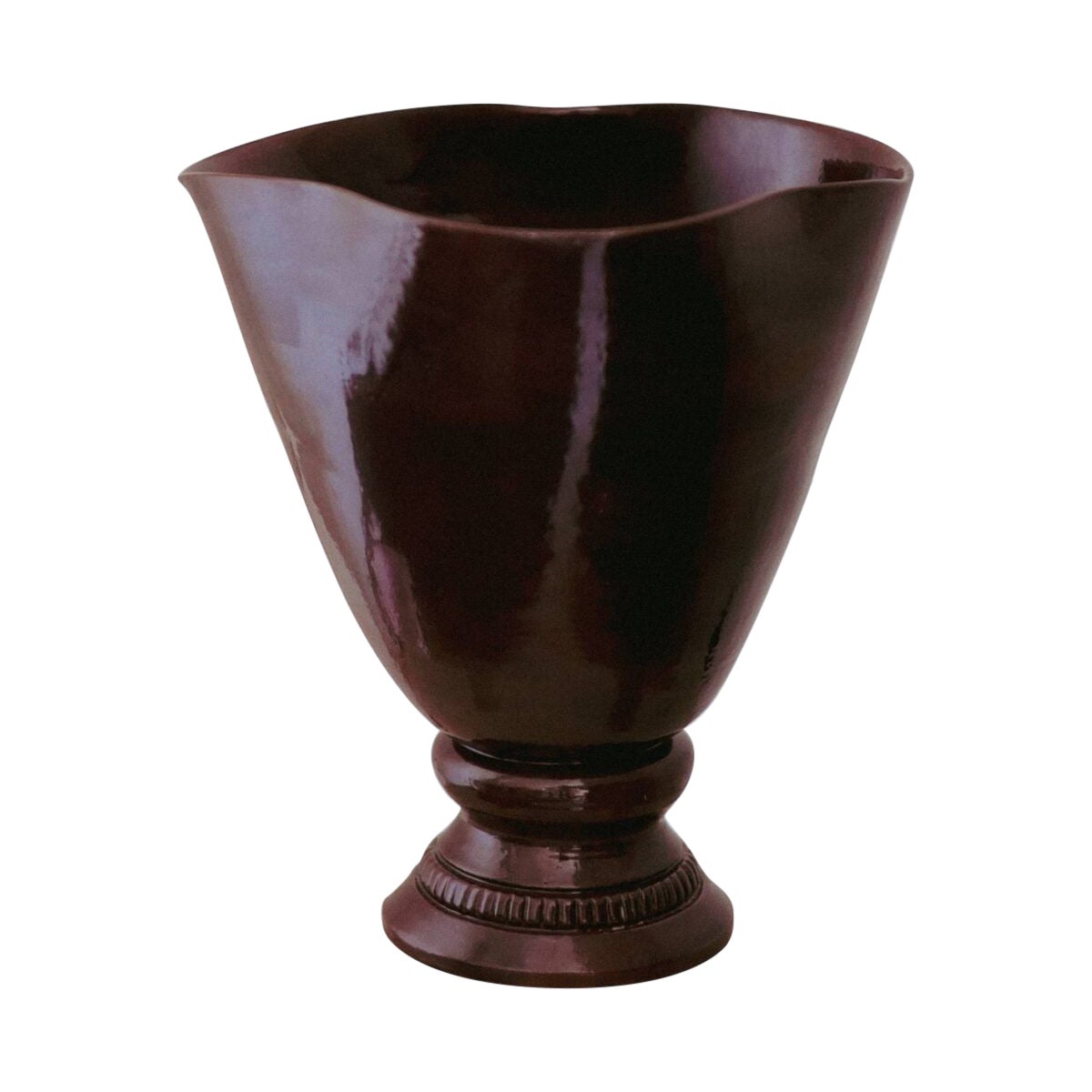 Grenat Foncé Vase II in Deep Burgundy Glazed Ceramic by Gazar Studio