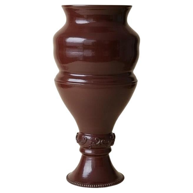 Grenat Foncé Vase V in Deep Burgundy Glazed Ceramic by Gazar Studio