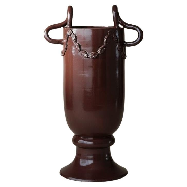 Grenat Foncé Vase VI in Deep Burgundy Glazed Ceramic by Gazar Studio