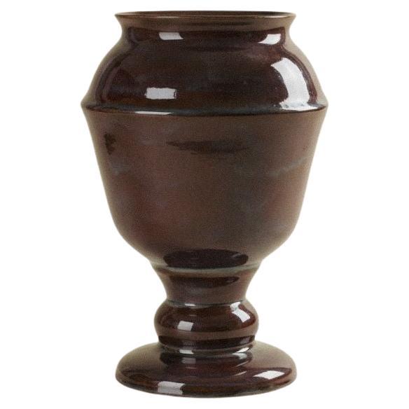 Grenat Foncé Vase VII in Deep Burgundy Glazed Ceramic by Gazar Studio For Sale