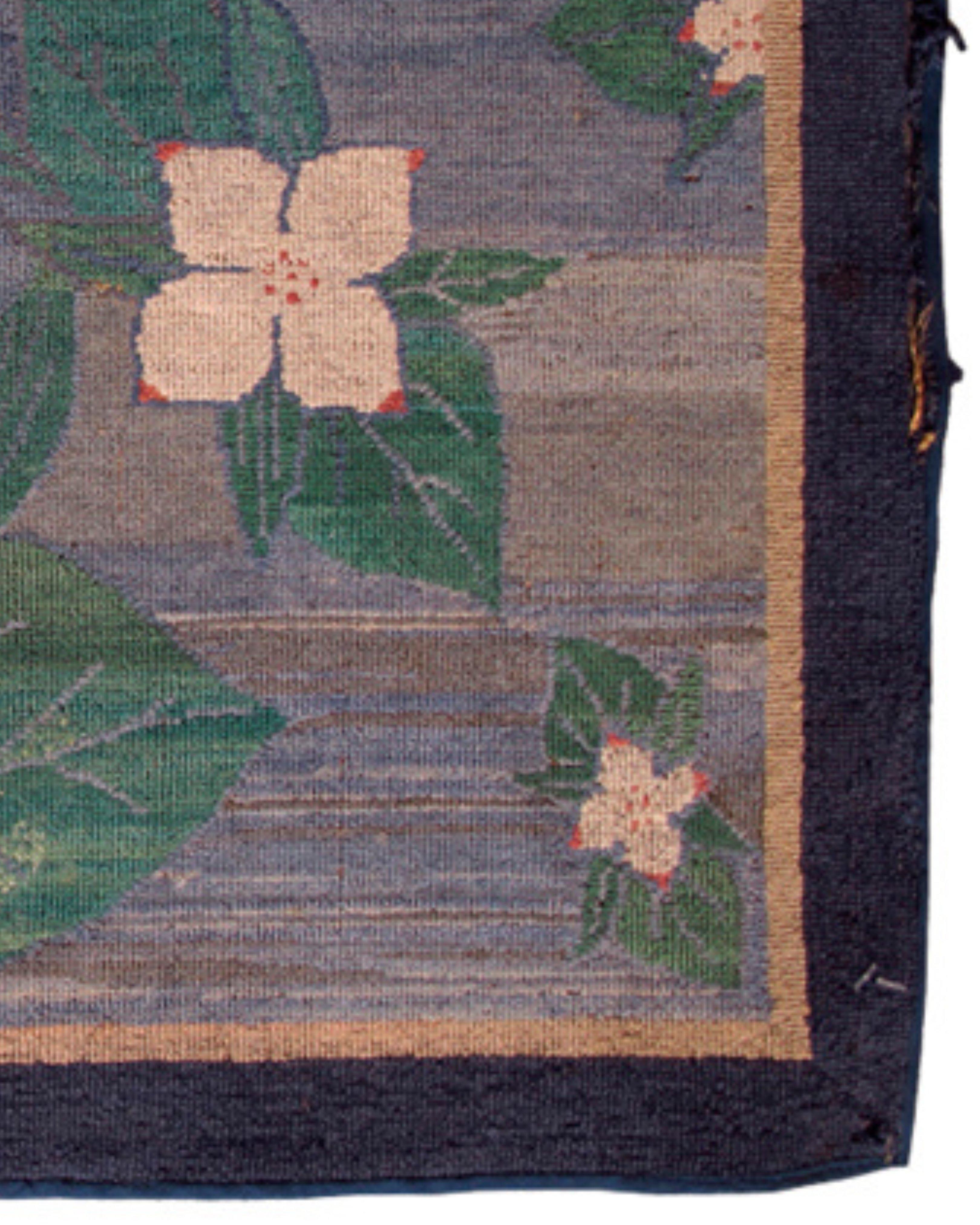 Grenfell Hooked Rug, Early 20th Century In Excellent Condition For Sale In San Francisco, CA