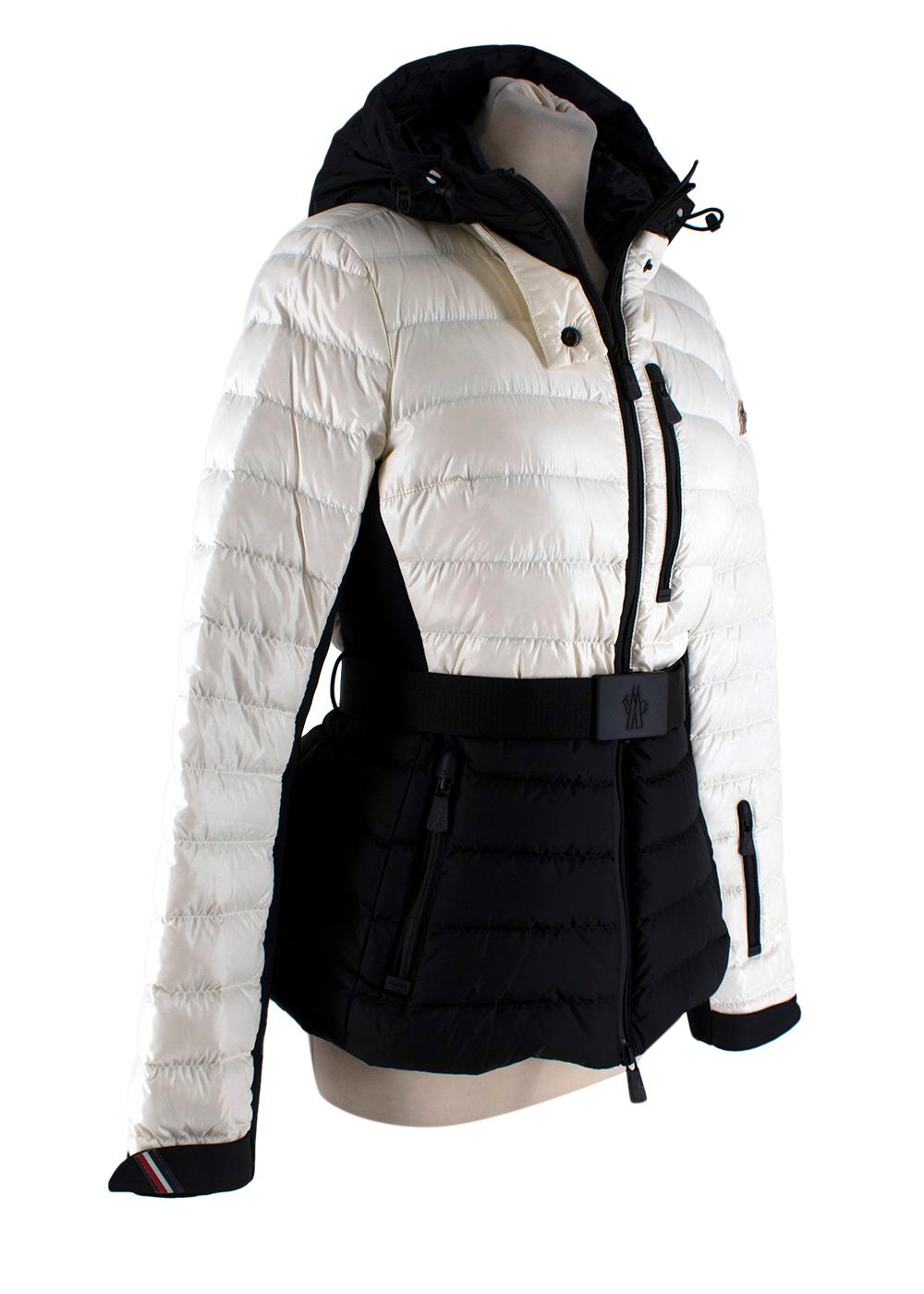 Moncler Grenoble Black & White Bruche Padded Jacket

- Sleek quilted lightweight jacket
- Perfect for use on or off the slopes
- Hooded, zip through with adjustable waistbelt
- Inset zipped front and arm pockets
- Fully lined 

Materials 
100% Nylon