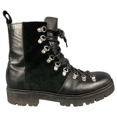 GRENSON Size 10 Black Leather Lace Up Hiking Boots