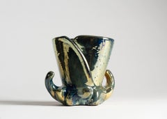 Grès de CIRCA, Vase Art Nouveau en céramique émaillée, France, vers 1905