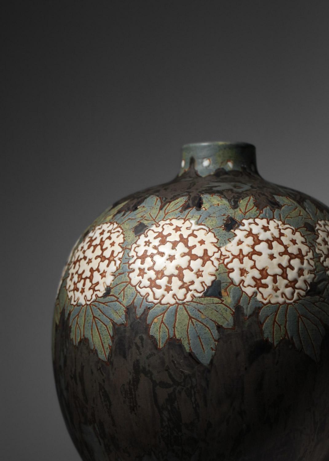 Vase à boules en céramique Gres Keramis Bon état - En vente à Ternay, Auvergne-Rhône-Alpes