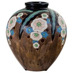 Vase à fleurs Gres Keramis, Belgique, vers 1920