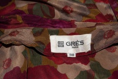Gres Paris Floral Silk Blouse