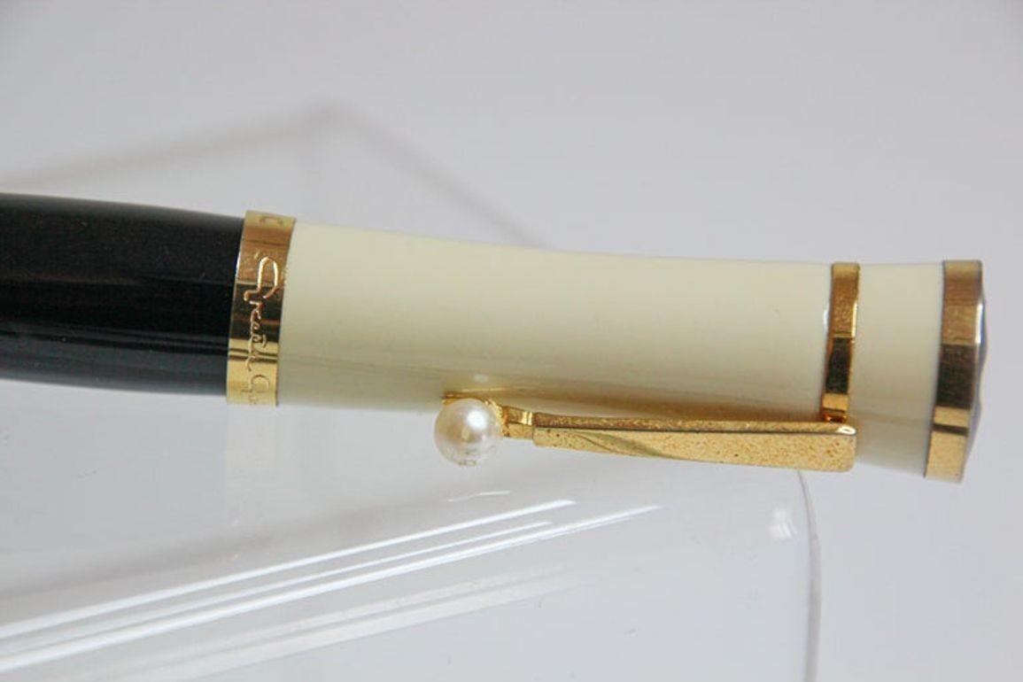 Resin Greta Garbo Limited Edition Mont Blanc Ballpoint Pen with Pearl For Sale