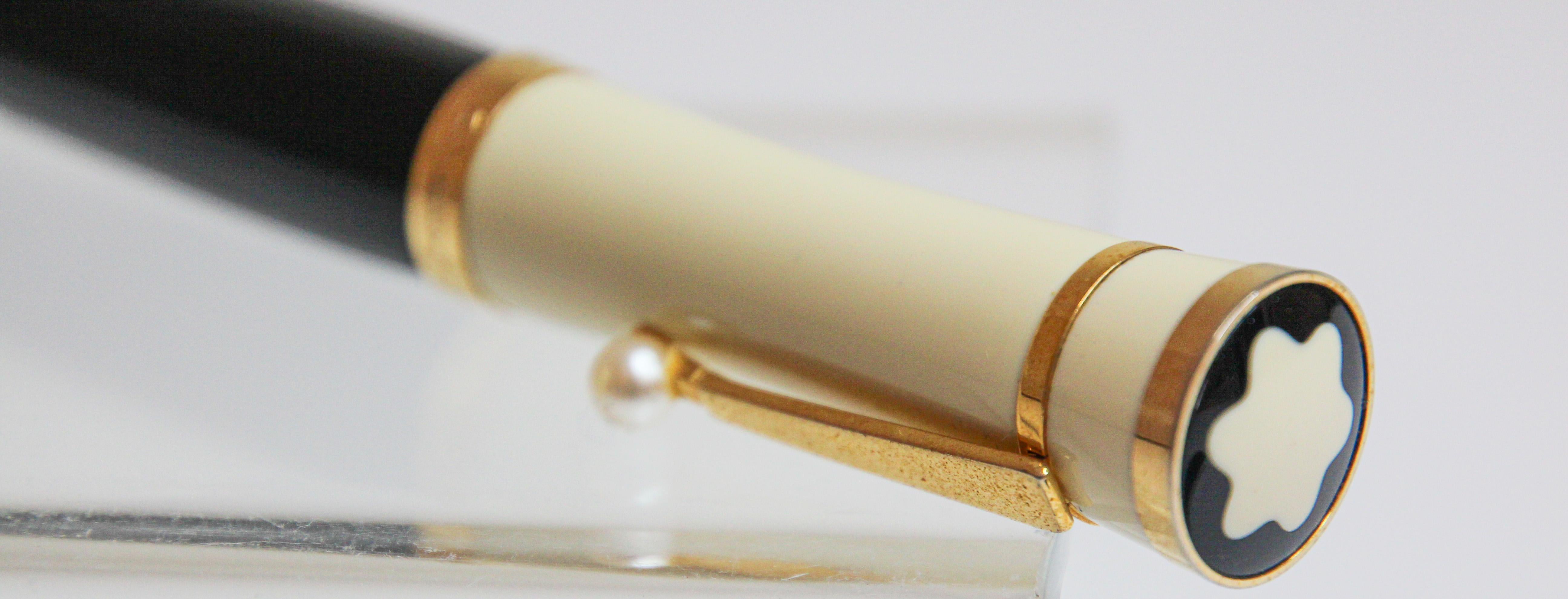 Greta Garbo Limited Edition Mont Blanc Ballpoint Pen with Pearl For