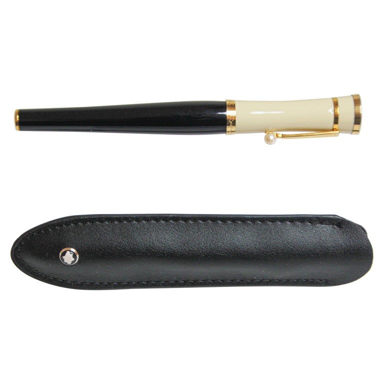 Arresteren stam schandaal Greta Garbo Limited Edition Mont Blanc Ballpoint Pen with Pearl For Sale at  1stDibs