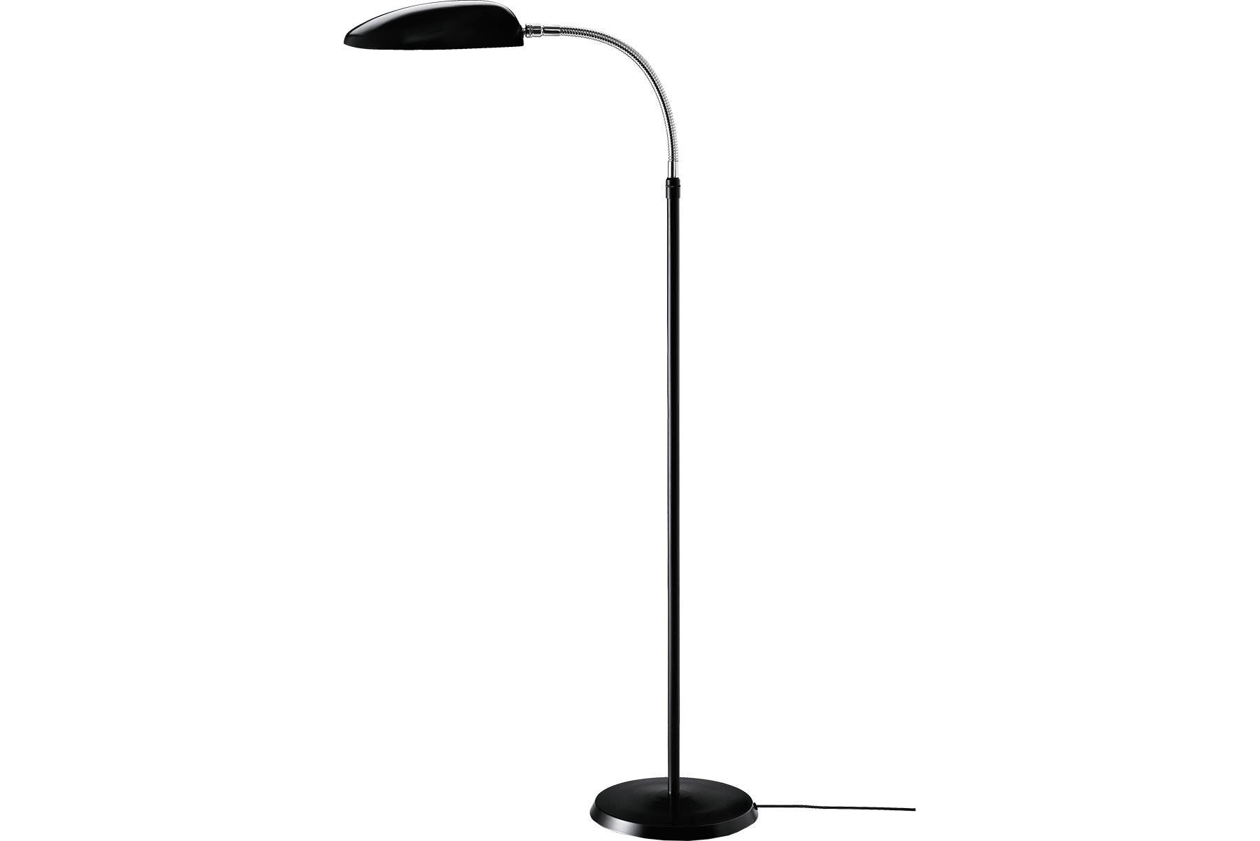 Scandinavian Greta Grossman Cobra Floor Lamp, Black For Sale