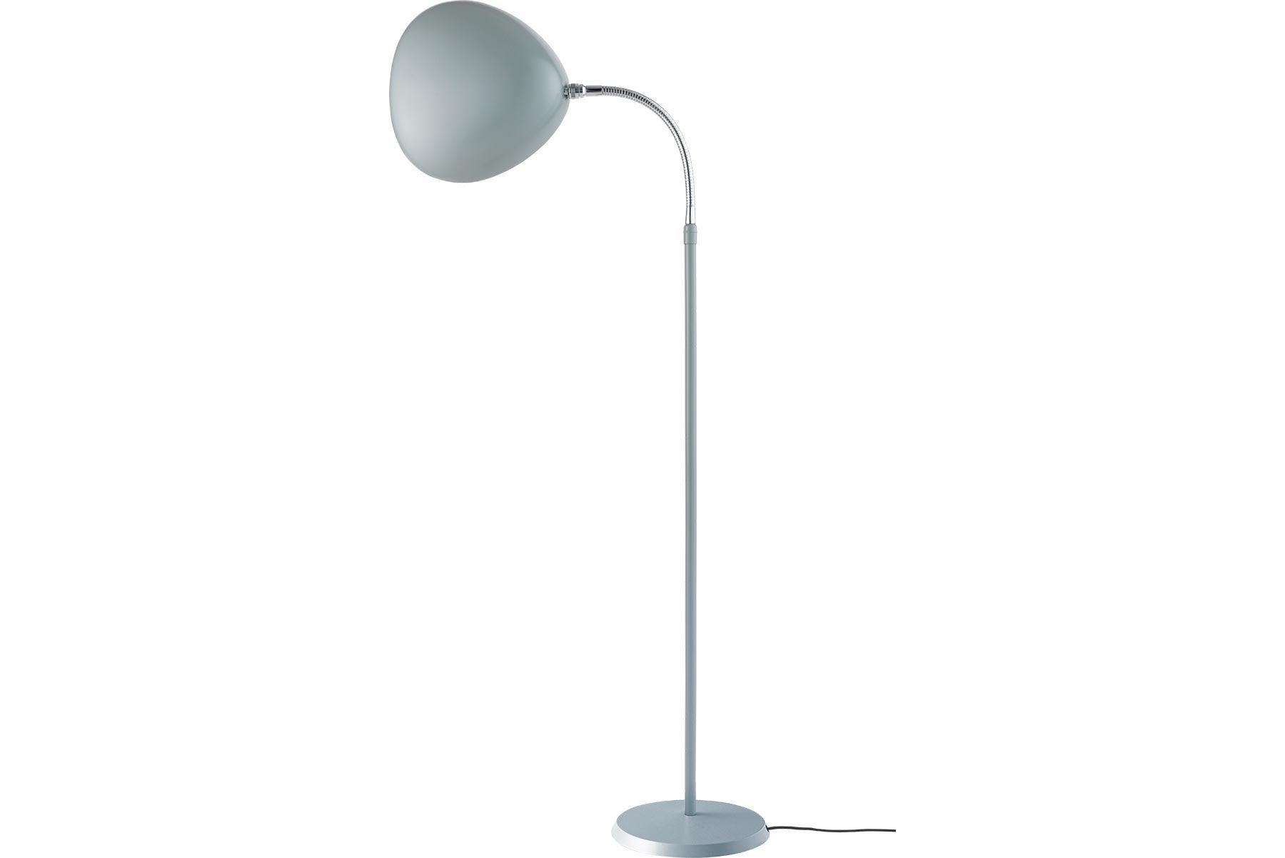 Cobra-Stehlampe von Greta Grossman, Staubbeutel in Altblau (Skandinavische Moderne) im Angebot