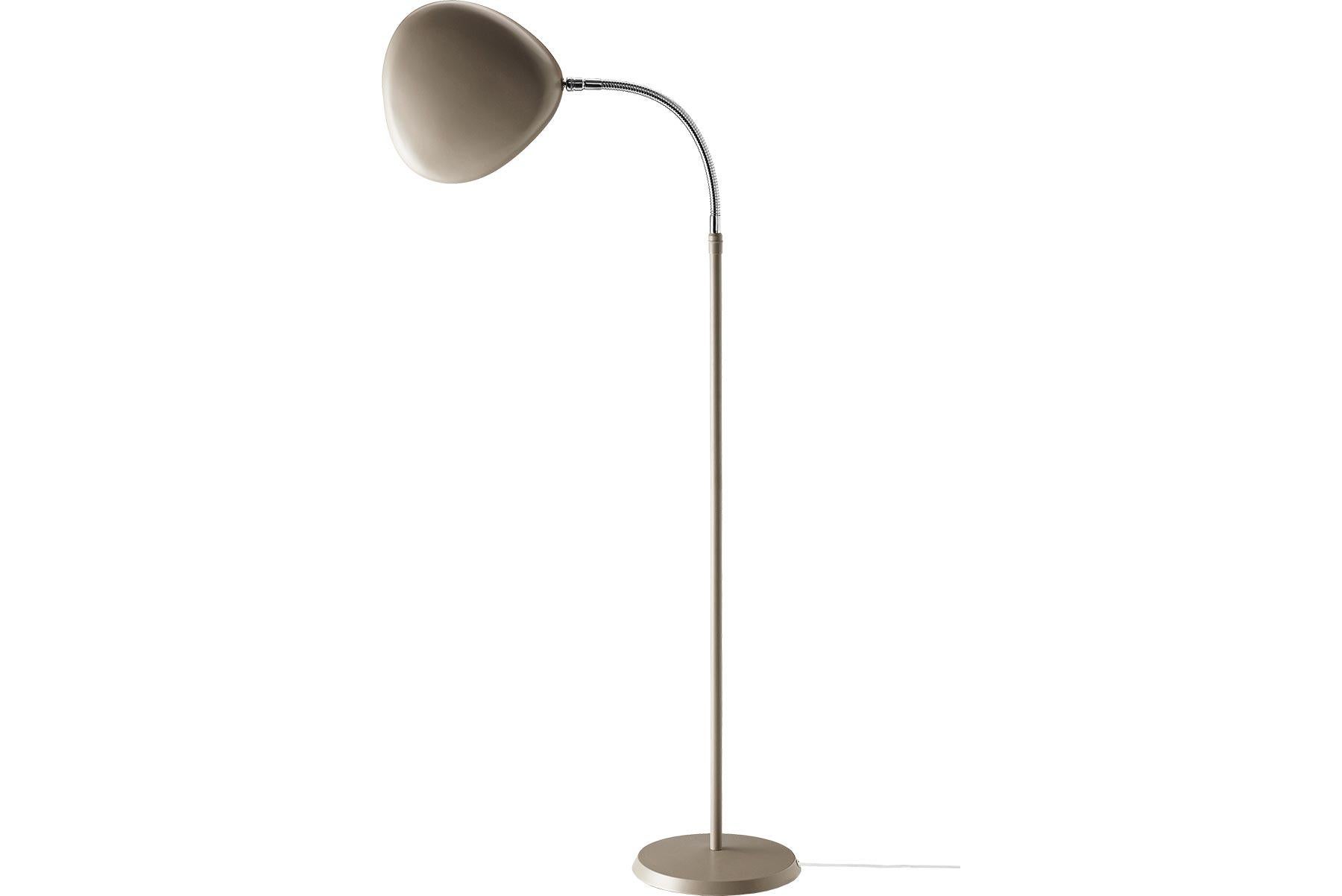 Cobra-Stehlampe von Greta Grossman, warmgrau (Skandinavische Moderne) im Angebot
