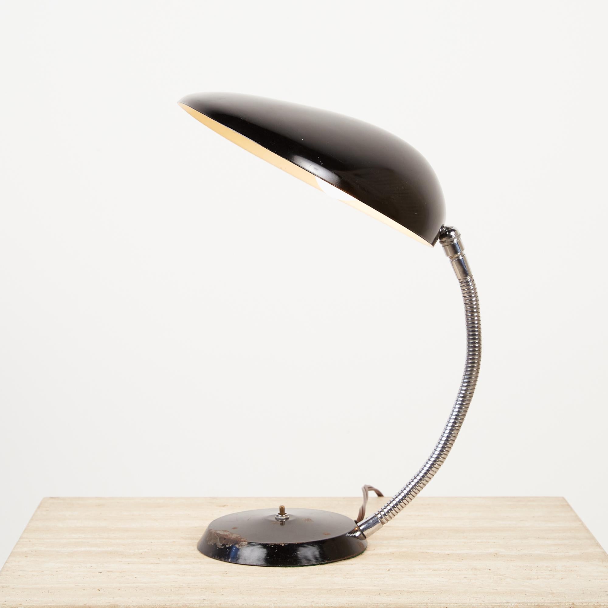 Enameled Greta Grossman Cobra Table Lamp for Ralph O. Smith