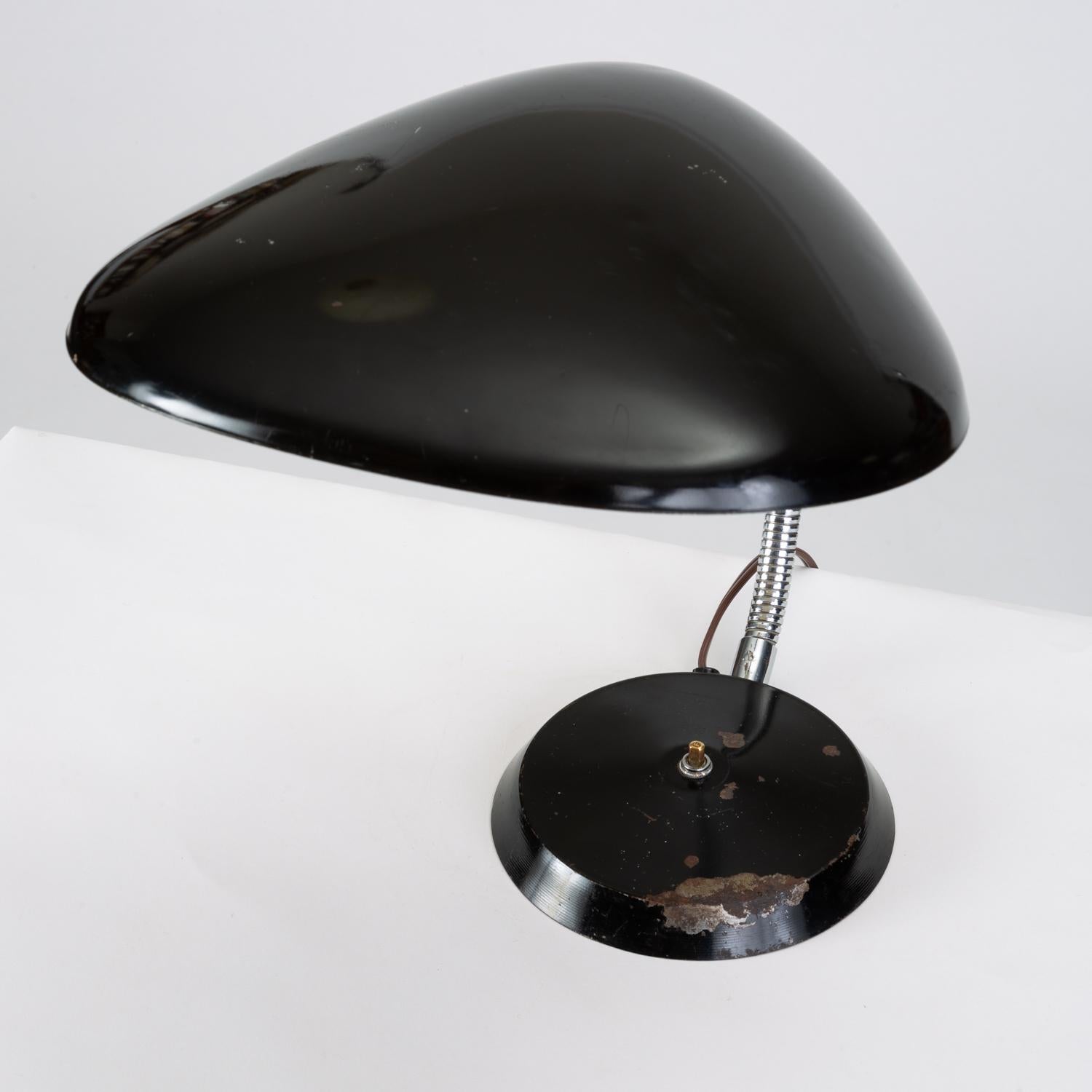 Enameled Greta Grossman Cobra Table Lamp for Ralph O. Smith