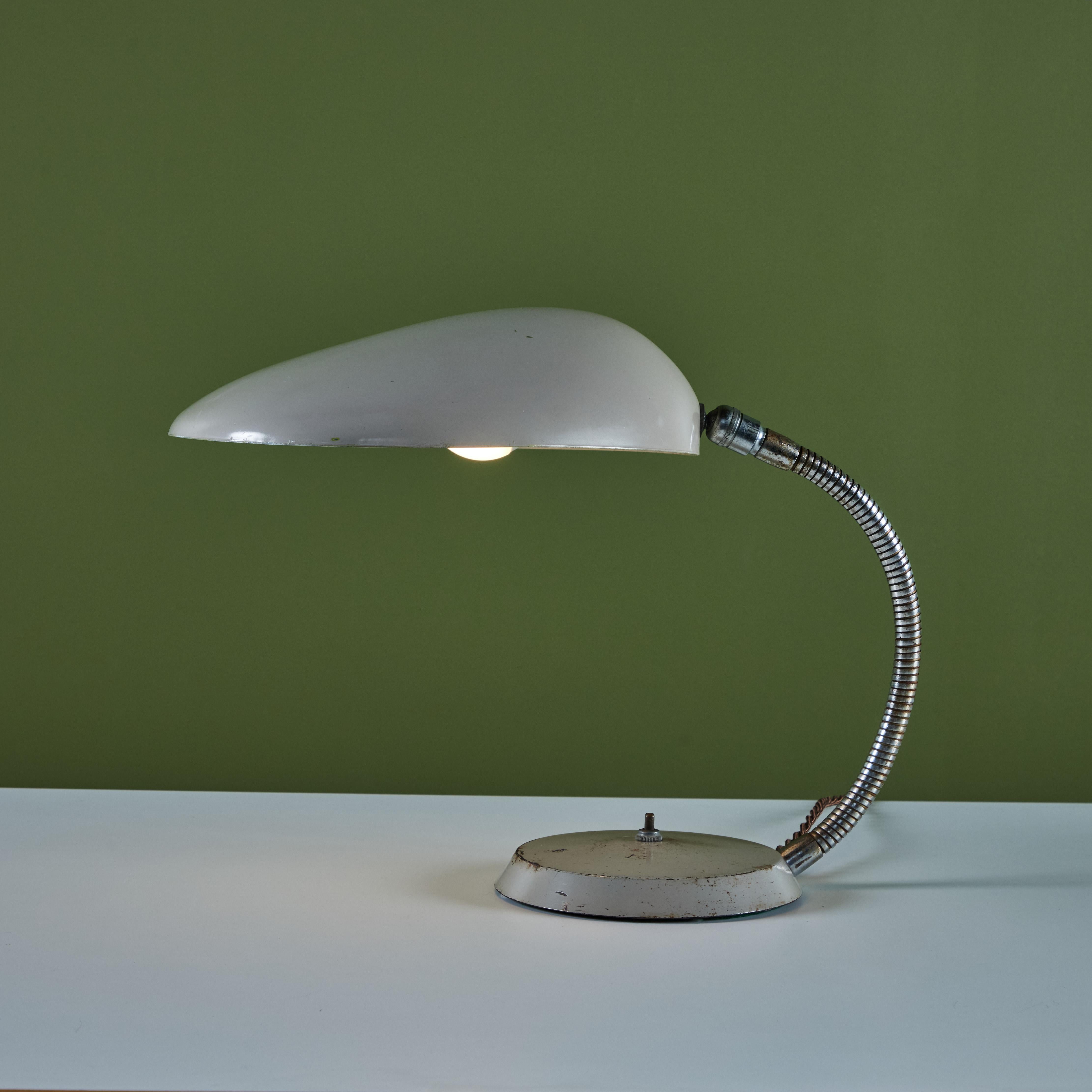 Steel Greta Grossman Cobra Table Lamp for Ralph O. Smith For Sale