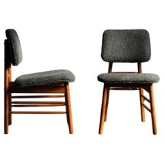 Greta Grossman for Glenn of California Gray Boucle Dining or Side Chairs, 1950s