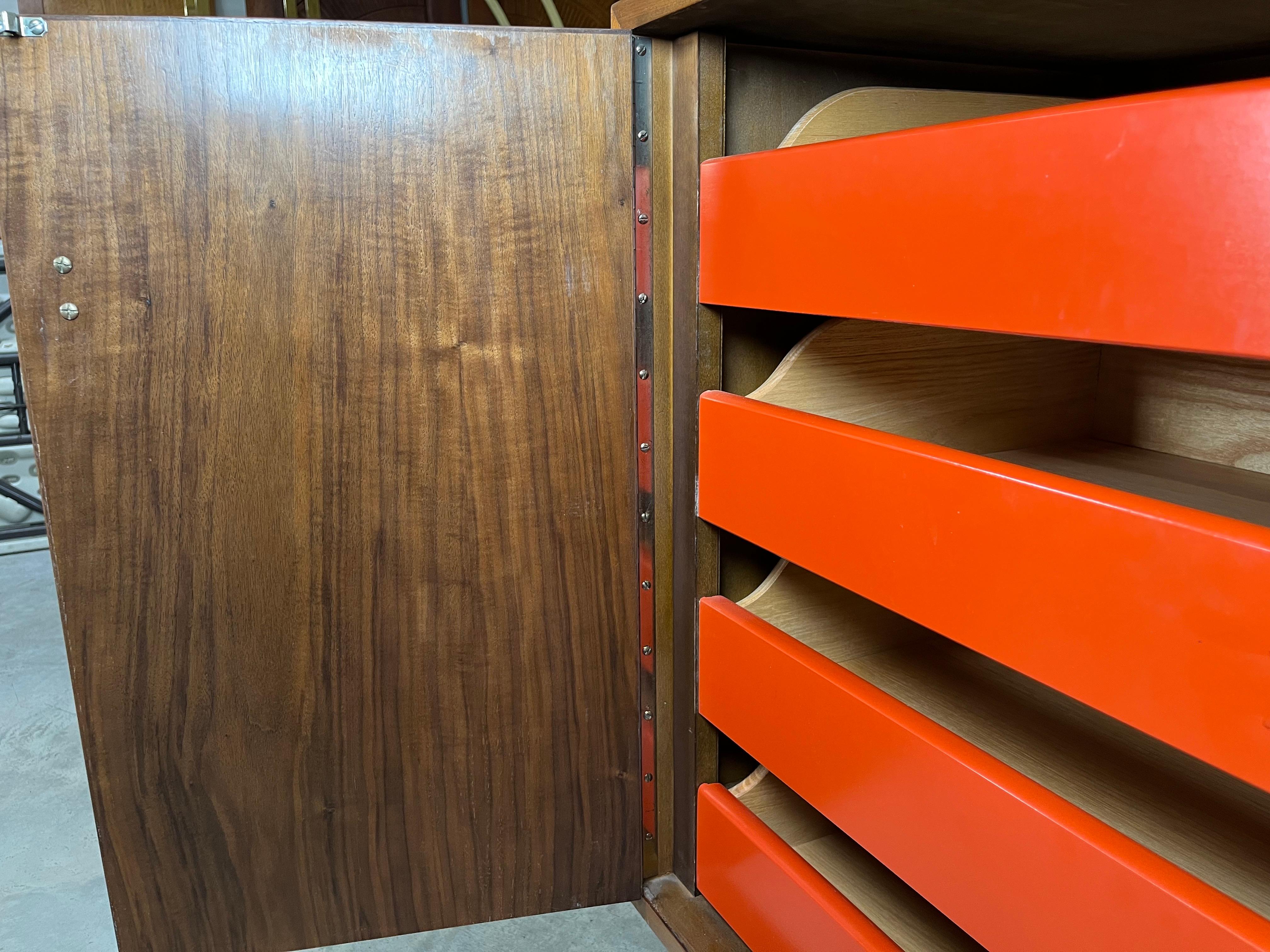 American Greta Grossman for Glenn of California Walnut Buffet Or Credenza
