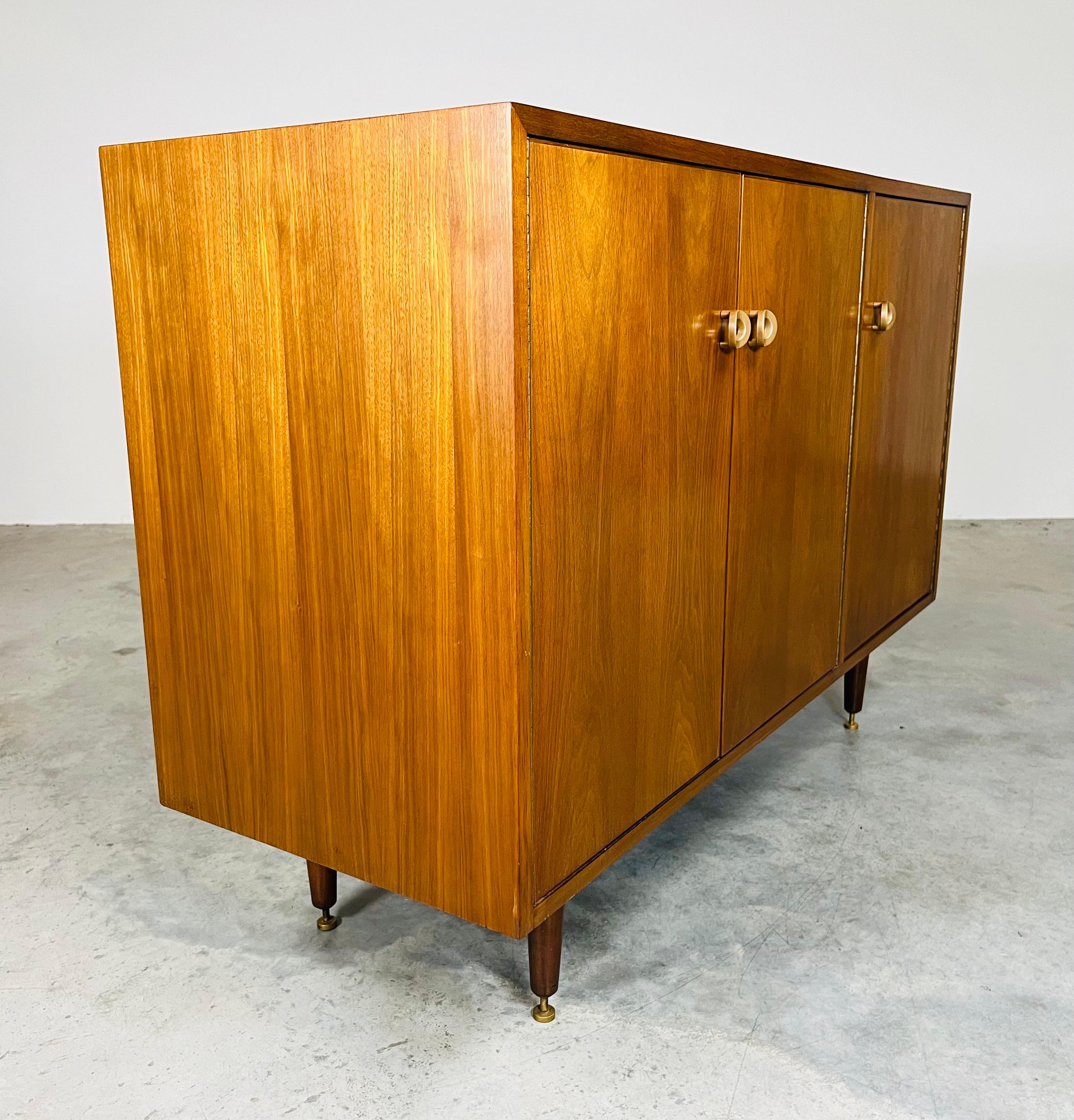 20th Century Greta Grossman for Glenn of California Walnut Buffet Or Credenza