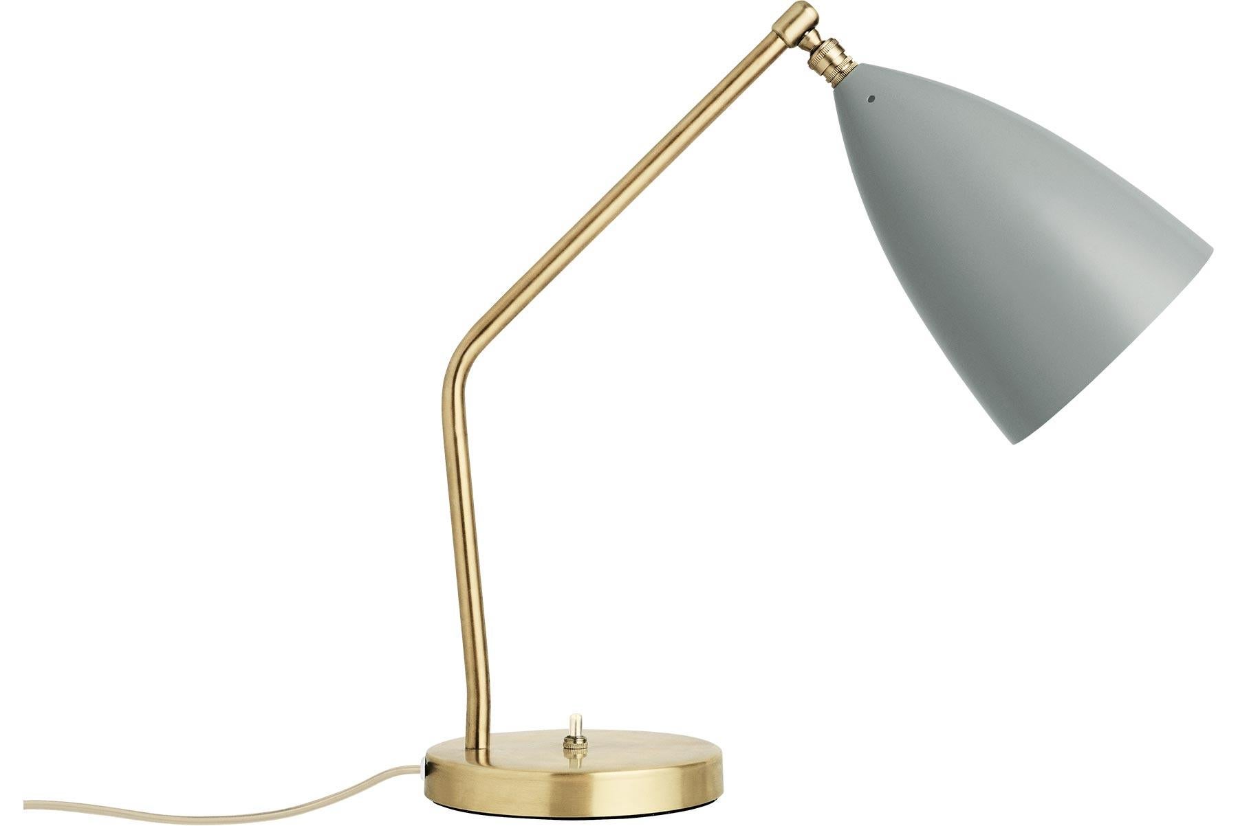 Scandinavian Modern Greta Grossman Grasshopper Table Lamp, Anthracite Grey For Sale