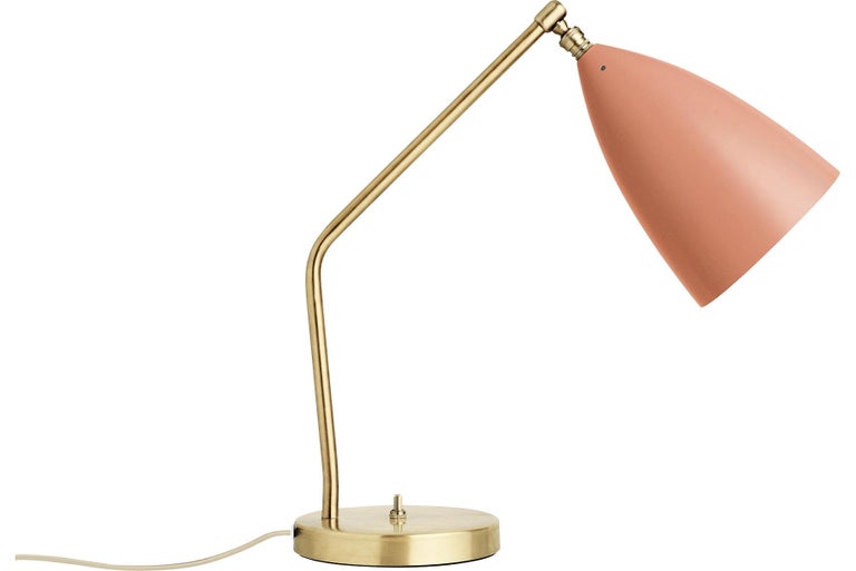 Scandinavian Modern Greta Grossman Grasshopper Table Lamp, Vintage Red For Sale