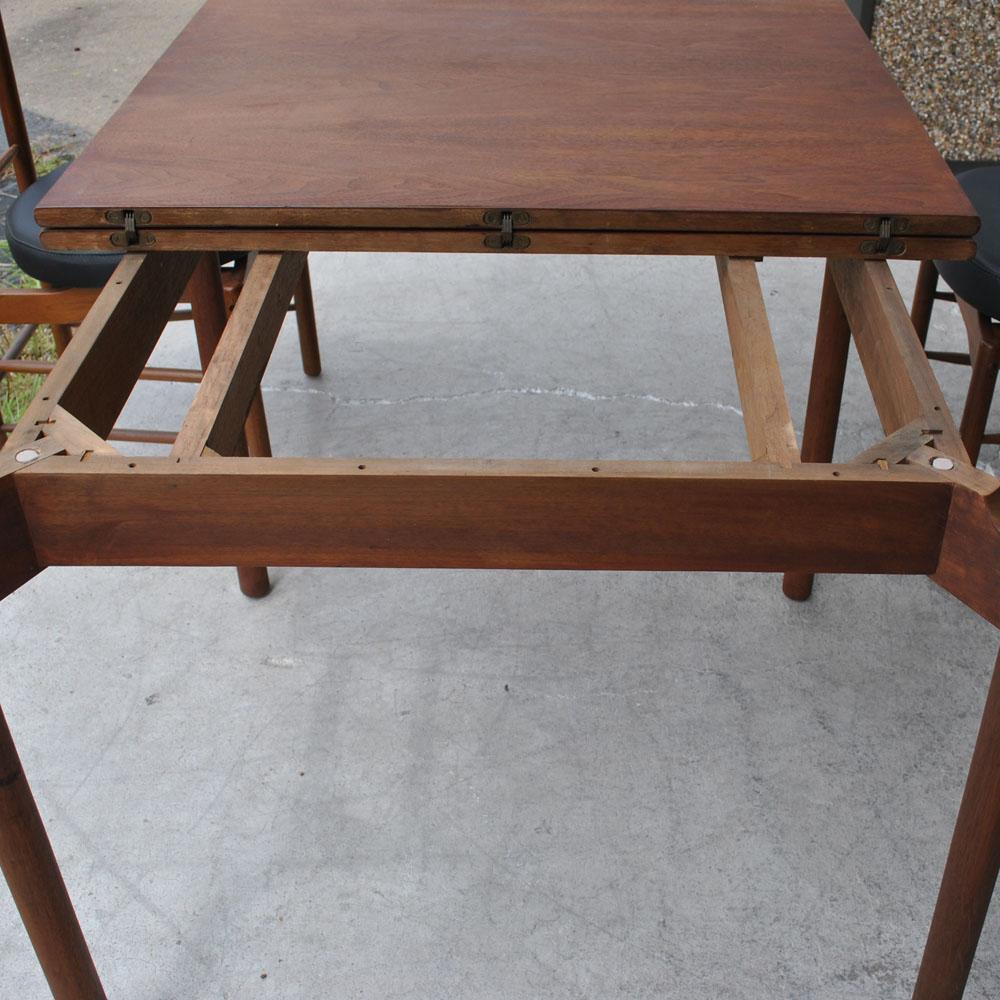Greta Grossman Midcentury Teak Expandable Dining Table and Chairs In Good Condition In Pasadena, TX