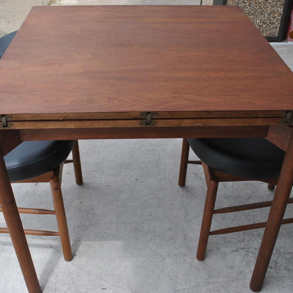 20th Century Greta Grossman Midcentury Teak Expandable Dining Table and Chairs
