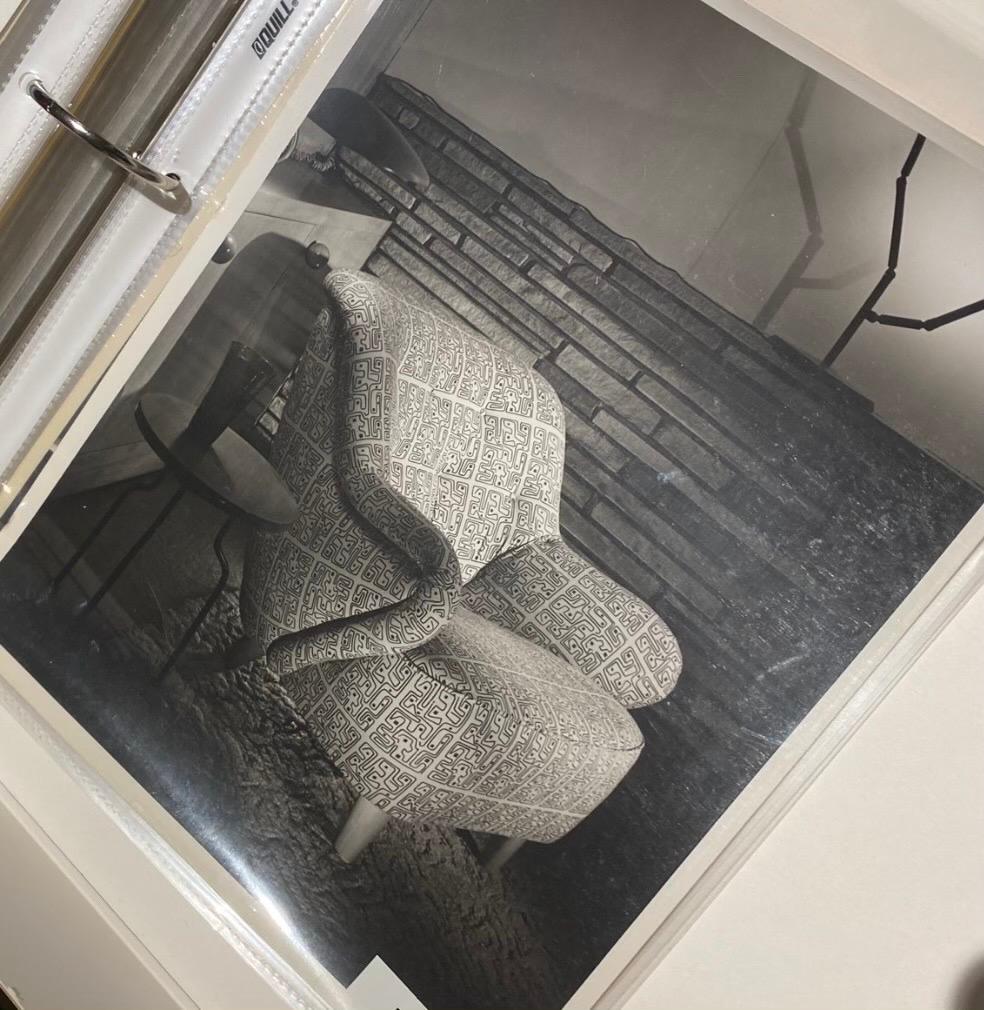 Greta Grossman Rare Velvet Lounge Chair for Barker Brothers, 1940s For Sale 4