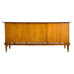 Mid Century Modern Sculpted Walnut Sideboard Credenza by Greta Grossman 1950s