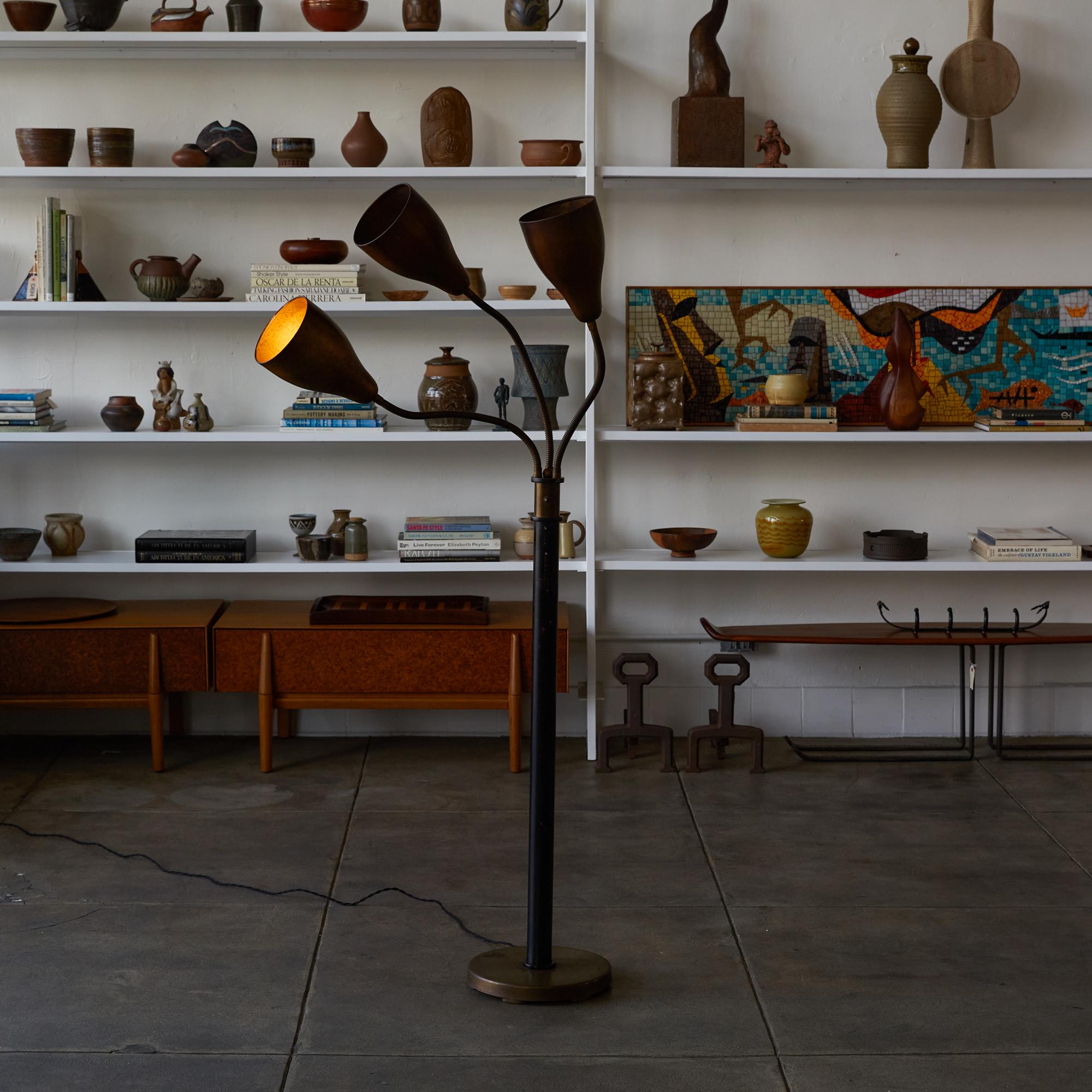 Metal Greta Grossman Style Floor Lamp
