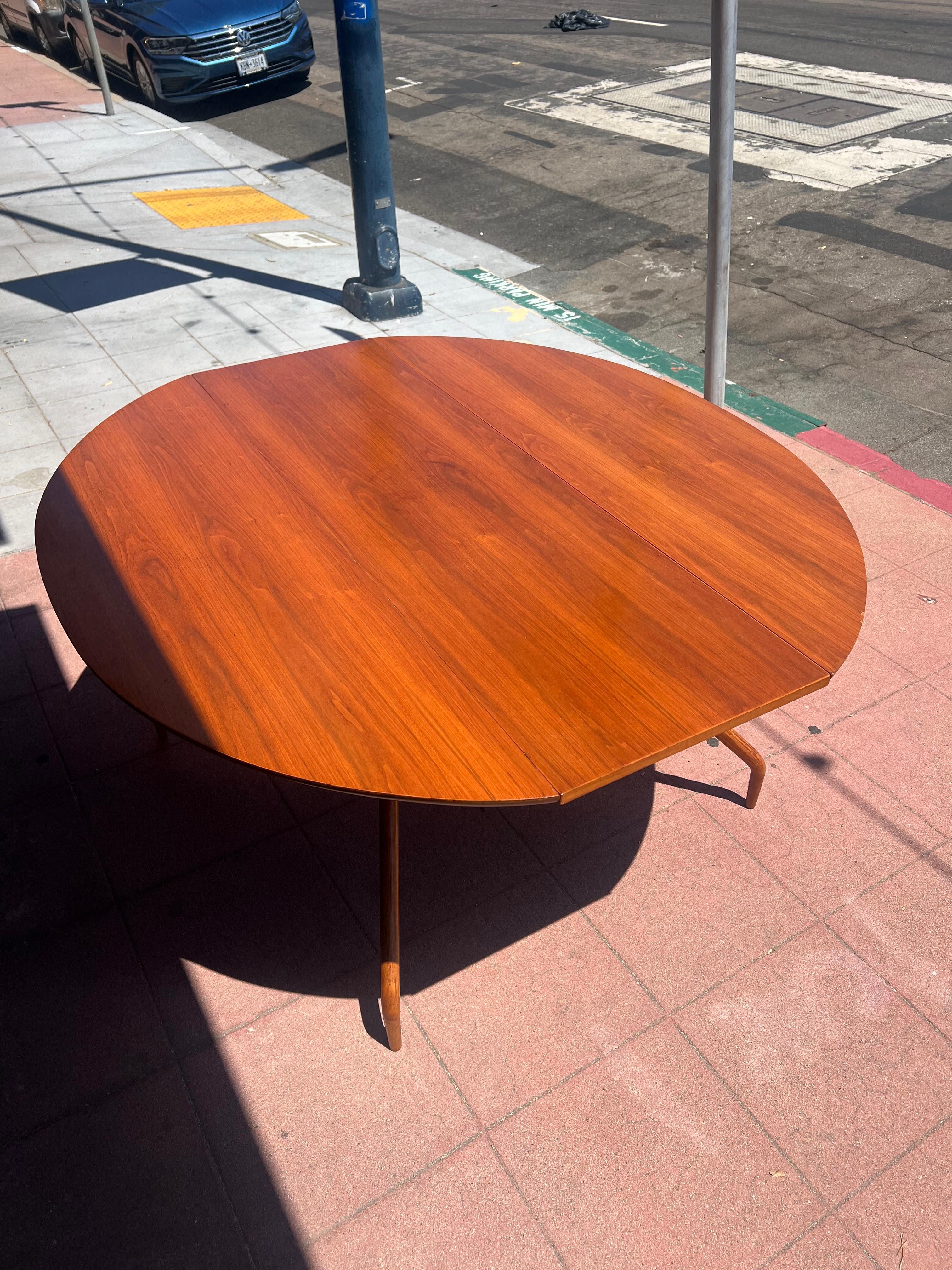 Noyer Table de salle à manger à abattants Greta Grossman pour Glenn of California Mid Century en vente