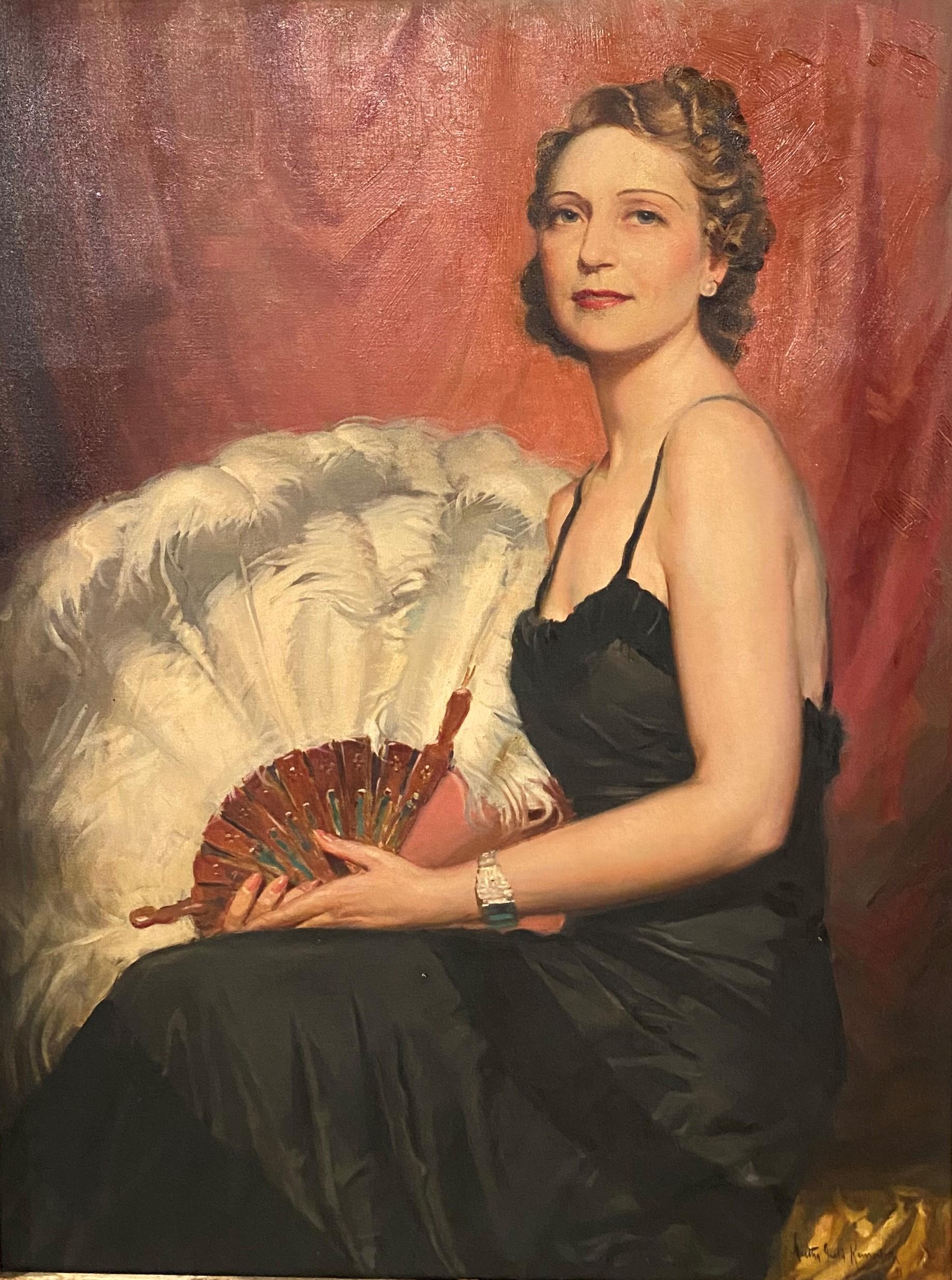Portrait of Leanna Lahr Frisch 1939 - Painting by Greta Kempton