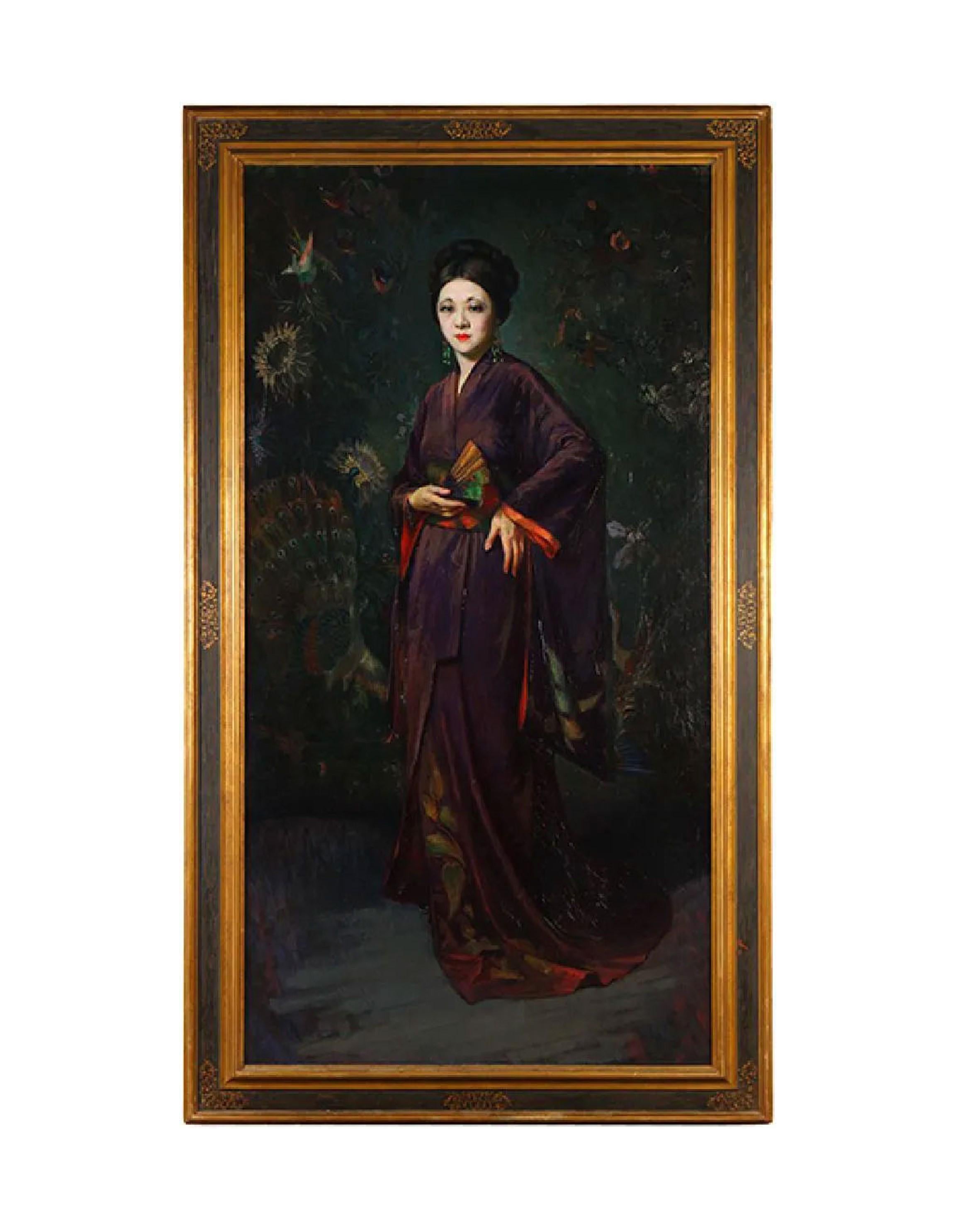 Greta Kempton Portrait of Japanese Woman in Kimono For Sale