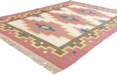 1950's Greta Kruse Swedish Pink Scandinavian Röllakan with Nordic Style